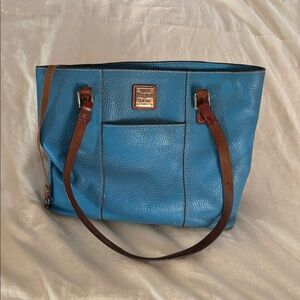 Dooney & Bourke Teal Leather Pebble  Shoulder Bag